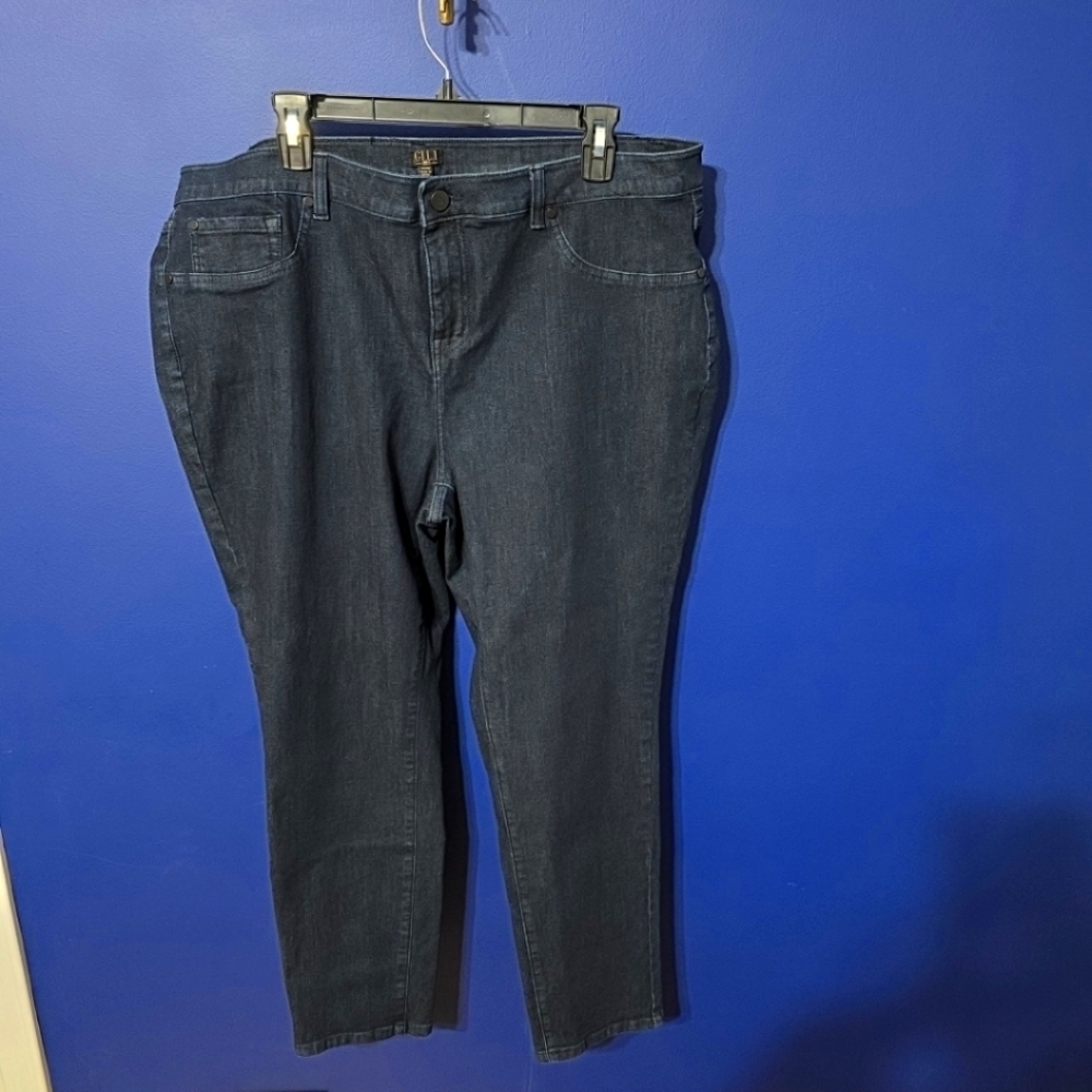 G.I.L.I Skinny Jeans Womens 22W Dark Blue Stretch  Super  Comfy